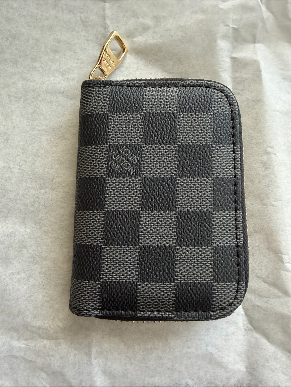 Checkered Accordion Card Case Wallet - Picture 2 of 10